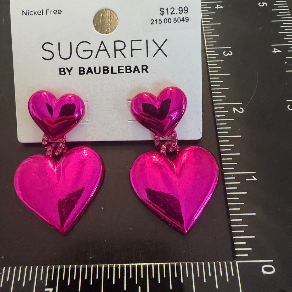Sugarfix by BaubleBar Pink Heart Earrings